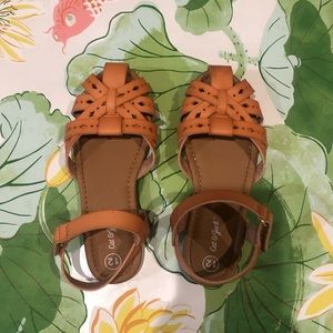 Cat & Jack girls Elysia huarache sandals cognac